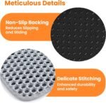 Cat Litter Mat, 60x45cm Large Honeycomb Double Layer Cat Litter Mat Trapper, Non Slip Waterproof Urine Proof Cat Litter Box Mat for Floor, Cat Supplies and Essentials, Grey - Image 9