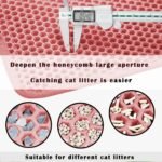 HCY&WLD Cat Litter Mat, Honeycomb Double Layer Cat Litter Trapping Mat, Waterproof Urine Proof Non-Slip, Scatter Control, Less Waste, Easier to Clean (Pink, 30" X 22") - Image 6