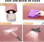 HCY&WLD Cat Litter Mat, Honeycomb Double Layer Cat Litter Trapping Mat, Waterproof Urine Proof Non-Slip, Scatter Control, Less Waste, Easier to Clean (Pink, 30" X 22") - Image 8