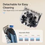 Dog Clippers for Grooming for Thick Coats, Detachable Blade Cordless Rechargeable Professional Pet Grooming Hair Trimmer Shaver Kit with 8 Guide Combs for Dogs Cats Animals - Image 3