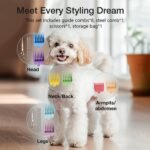 Dog Clippers for Grooming for Thick Coats, Detachable Blade Cordless Rechargeable Professional Pet Grooming Hair Trimmer Shaver Kit with 8 Guide Combs for Dogs Cats Animals - Image 8