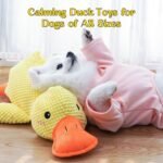 Calming Duck Toy for Dogs, 18″×15″ Large Duck Dog Toy with Quack-Quack Sound, The Mellow Dog Calming Duck, Bright Yellow - Image 4