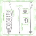 Gosknor 2pcs Rat Enrichment Foraging Toys, Stainless Steel Rat Foraging Toy Set Vegetable Holder Mice Hanging Slow Feeder Mice Feeder Accessories Enrichment for Parrot Bird Rodents (2 Styles) - Image 3