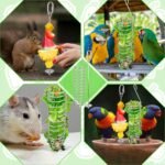 Gosknor 2pcs Rat Enrichment Foraging Toys, Stainless Steel Rat Foraging Toy Set Vegetable Holder Mice Hanging Slow Feeder Mice Feeder Accessories Enrichment for Parrot Bird Rodents (2 Styles) - Image 8