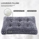 Washable Plush Dog Bed Crate Mat, Deluxe Soft Pet Cushion Pad with Anti-Slip Bottom, Thick Cozy Kennel Mattress for Large Medium Small Dogs and Cats(Dark Grey, 102Lx68Wx10H cm) - Image 3