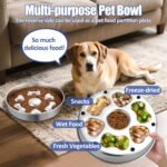 1Pcs 304 Stainless Steel Slow Feeder Dog Bowl – 4-Cup Metal Anti-Gulping Dog Food Bowl with Non-Slip Base, Shallow Design for Small, Medium & Large Dogs to Prevent Bloat – Dishwasher Safe - Image 6