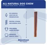 Downtown Pet Supply 6-inch Bully Sticks for Dogs, Pack of 30 - Single Ingredient, Nutrient-Rich and Odor Free Bully Sticks for Dogs - Rawhide Free Dog Chews Long Lasting and Non-Splintering - Image 3