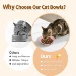 Ceramic Cat Food Bowl, Colorful Cat Bowls Whisker-Friendly, 5.9" Shallow Wide Kitten Plates, Easy to Clean Indoor Feeding Dishes - Image 6