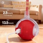 Interactive Cat Toys for Indoor Cats,3 Working Modes Cat Interactive Toys with Elastic Mesh Tail,Automatic Cat Toy for Bored Indoor Adult Cats and Kittens,Motion Activated (Red) - Image 4