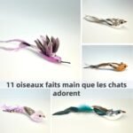 Multi-Function Cat Toy Replacement Heads Set-11 Realistic Birds, Made of Natural Feathers and Fabric, Equipped with Bells, Compatible with Cat Wands, Perfect for Attracting Cats' Attention - Image 5