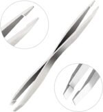 FEPITO 4 Pcs Stainless Steel Tick Remover Tool Set Pet Dogs Cats Ticks Remover Kit Including 1 PCS Tick Removal Tweezers 1 PCS Sharp Rake and 1 PCS Two Clips - Image 4