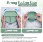 O'doe 17-Piece Baby Led Weaning Feeding Supplies for Toddlers, Baby Feeding Set | Suction Silicone Baby Bowl Self Eating with Fruit Feeder - Image 4