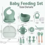 O'doe 17-Piece Baby Led Weaning Feeding Supplies for Toddlers, Baby Feeding Set | Suction Silicone Baby Bowl Self Eating with Fruit Feeder - Image 8