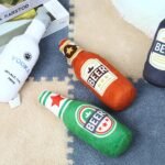 Squeak Dog Toy Soft Plush- Chew Beer-Bottle Shape Squeeze with Squeaker for Medium & Small Dog - Image 5