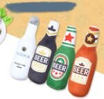 Squeak Dog Toy Soft Plush- Chew Beer-Bottle Shape Squeeze with Squeaker for Medium & Small Dog - Image 6