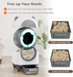 PETSITE Automatic Cat Litter Box, 80 L Self Cleaning Litter Box with Smart App Control and Safety Sensor, Low-Decibel Quiet Operation Litter Robot for Multiple Cats with Garbage Bags - Image 10