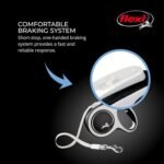 flexi New Comfort Medium Retractable Dog Leash Tape 16'/5m, Grey - Image 6