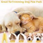 Dog Paw Trimmer, Low Noise 60dB Pet Hair Trimmer with LED Light and Cleaning Brush, Rechargeable Paw Hair Clippers for Dogs and Cats Trimming Around Paws Eyes Ears Face Rump (Yellow) - Image 5