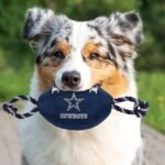 Pets First NFL Dallas Cowboys Football Dog Toy, Tough Quality Nylon Materials, Strong Pull Ropes, Inner Squeaker, NFL Team Color - Image 3