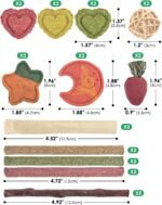 ERKOON 33 PCS Bunny Chew Toys for Teeth, from Various Natural Ingredients Such as Apple Wood, Carrots, and Timothy Grass, Suitable for Small Pets Such as Hamsters Totor Guinea Pigs etc - Image 6