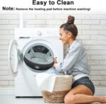 Heated Cat Bed for Indoor Cats, Round Indoor Heated Pet Bed with Timer & Temp Adjustable, 19" Donut Cat Heated Bed Cozy Electric Pet Heating Pad with Chew Resistant Cord for Kitten Cat. - Image 8