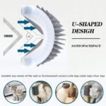 Cat Self Groomer, 4 Pack Wall Corner Soft Cat Scratcher Grooming Brush Massage for Short Long Fur Cats, Softer Massager Toy for Kitten Puppy - Image 4