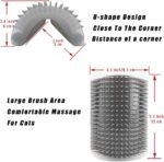 Cat Self Groomer, 4 Pack Wall Corner Soft Cat Scratcher Grooming Brush Massage for Short Long Fur Cats, Softer Massager Toy for Kitten Puppy - Image 7