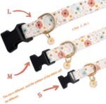 Faygarsle Cotton Designer Dogs Collar Cute Flower Dog Collars for Girl Female Small Medium Large Dogs with Flower Charms L - Image 6