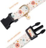 Faygarsle Cotton Designer Dogs Collar Cute Flower Dog Collars for Girl Female Small Medium Large Dogs with Flower Charms L - Image 8
