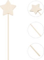 Wooden Fairy Wand 13.38 Inch DIY Craft Stick Unfinished Fairy Wand for Birthday Party Dress-up and Stage Performance - Image 5