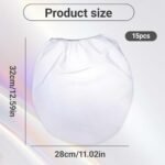 1 Gallon Nylon Paint Strainer Bags, 15‑Pack, 28 × 32 cm – Durable Reusable Filter for Smooth Painting, Water Culture & Plant Protection by Easy‑Fit Elastic Design, White - Image 8