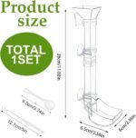 Aquarium Feeding Tube Set - 28cm Transparent Acrylic Fish & Shrimp Feeder with Spoon for Easy Refill, Cleaning Brush Included, Suction Cup Mount for Stable Feeding in Fish Tanks - Image 3