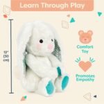 B. Toys – 12-Inch Plush Bunny Soft & Cuddly Plush Rabbit Toy Washable – Happy Hues – Peppy Mint Bunny – 0 Months+ - Image 6