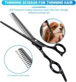 Dog Grooming Kit, Professional 5-in-1 Dog Grooming Scissors, 4CR Stainless Steel Dog Scissors, Sharp Thinning Shears, Grooming for Dogs with Safety Round Tip, Pet Grooming Kit at Home - Image 5