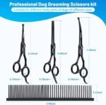 Dog Grooming Kit, Professional 5-in-1 Dog Grooming Scissors, 4CR Stainless Steel Dog Scissors, Sharp Thinning Shears, Grooming for Dogs with Safety Round Tip, Pet Grooming Kit at Home - Image 7