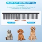 Dog Grooming Kit, Professional 5-in-1 Dog Grooming Scissors, 4CR Stainless Steel Dog Scissors, Sharp Thinning Shears, Grooming for Dogs with Safety Round Tip, Pet Grooming Kit at Home - Image 8