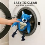 Wolf Rope Tug Toy with Muscle & Squeaker - Durable Plush Chew Toy for Aggressive Chewers, Interactive for Small Medium Large Dogs - Image 5