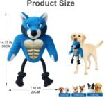 Wolf Rope Tug Toy with Muscle & Squeaker - Durable Plush Chew Toy for Aggressive Chewers, Interactive for Small Medium Large Dogs - Image 6