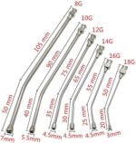 6Pcs Syringe Nozzle Tubes, Curved Gavage Feeding Drenching Tubes Metal Head Prevents Bite Damage Canula for Baby Birds Parrot Small Pet Liquid Medicine Water Feeder - Image 3