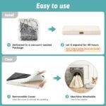 Dog Crate Bed for Extra Large Dogs, Rectangular XL Orthopedic Dog Beds, Foam Anti-Slip Bottom Pet Mat with Washable Removable Cover, Suitable for Pet Up to 100 lbs, 44x32x3 inch, Beige - Image 9