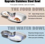 Automatic Cat Feeder and Waterer Set, 2 Packs Stainless Steel Automatic Dog Food Feeder and Water Dispenser, 3.8 L - Image 4