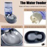 Automatic Cat Feeder and Waterer Set, 2 Packs Stainless Steel Automatic Dog Food Feeder and Water Dispenser, 3.8 L - Image 6
