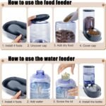 Automatic Cat Feeder and Waterer Set, 2 Packs Stainless Steel Automatic Dog Food Feeder and Water Dispenser, 3.8 L - Image 7