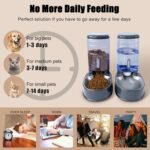 Automatic Cat Feeder and Waterer Set, 2 Packs Stainless Steel Automatic Dog Food Feeder and Water Dispenser, 3.8 L - Image 8