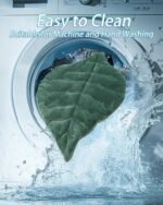 Cat Mat Self Warming Cat Bed 66x50CM Leaf Shaped Cotton Soft Warm Pet Pad Blanket for Indoor Bed Couch Sofa Floors Cat and Dog Warm Mattress (Green) - Image 7