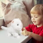 YH YUHUNG White Realistic Interactive Plush Pets Cat with Voice Control Electronic Pets Robot Cat Barking Meow Kitten Birthday Gift for Kids - Image 4