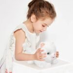 YH YUHUNG White Realistic Interactive Plush Pets Cat with Voice Control Electronic Pets Robot Cat Barking Meow Kitten Birthday Gift for Kids - Image 6