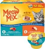 Meow Mix Wet Cat Food Cup, Paté in Gravy Seafood & Chicken Favourites Variety, 78 g (Pack of 48) - Image 3