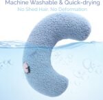 Les Arbres Fair Little Pillow for Cats, Ultra Soft Fluffy Pet Calming Toy Half Donut Cuddler for Joint Relief Sleeping Improve Machine Washable - Image 6