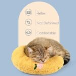 Les Arbres Fair Little Pillow for Cats, Ultra Soft Fluffy Pet Calming Toy Half Donut Cuddler for Joint Relief Sleeping Improve Machine Washable - Image 7